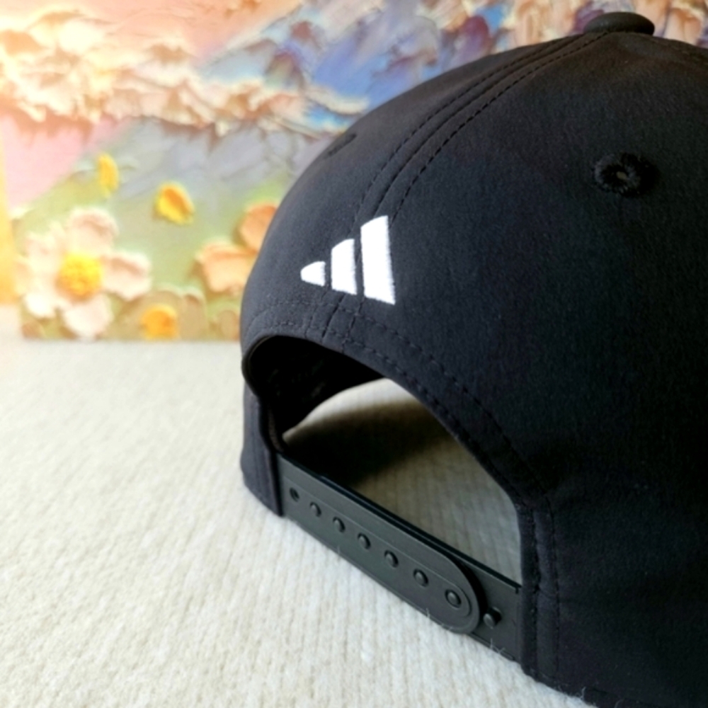 *NEW* Adidas Aeroready Hat 3-bar Snapback Hat | Black | UPF 50 | Adjustable - Picture 3 of 9